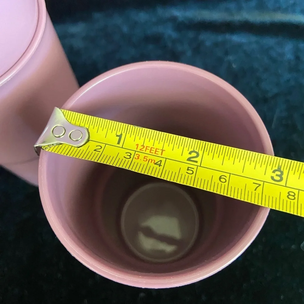 Set of 4 vintage Tupperware Tabletop Stacking Tumblers Set - Pink Rose